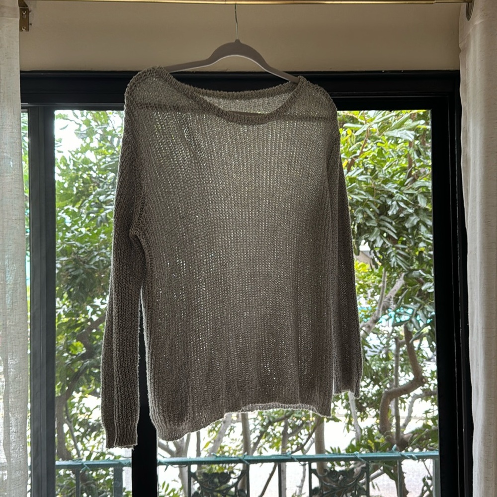 Black and white light sweater